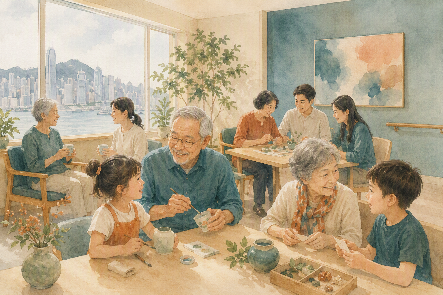 安居設計工作坊家庭與長者一起交流學習